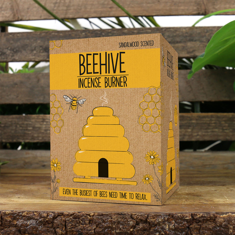 Gift Republic 12cm Bee Hive Incense House w/ Cones - Yellow