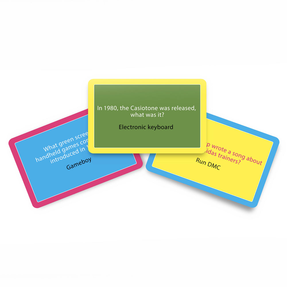 100pc Gift Republic Awesome 80s Trivia Question Cards Game Set