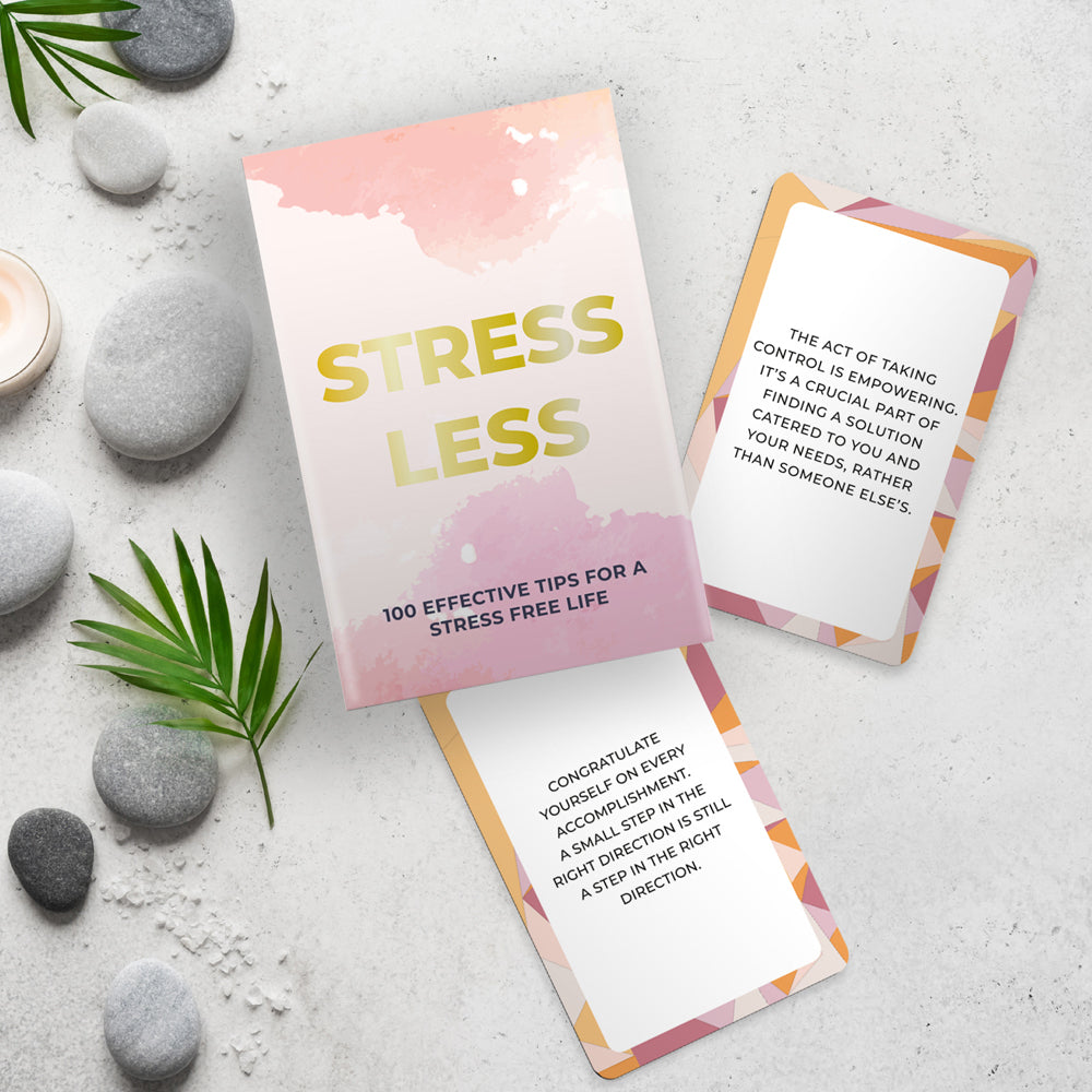 3PK Gift Republic Stress Less 100-Tips Trivia/Guide Cards Set