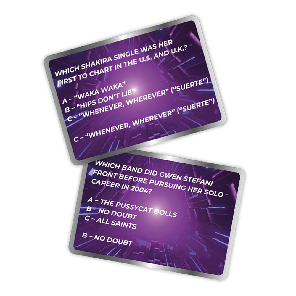 100pc Gift Republic Super 00s Music Trivia Cards Question Set