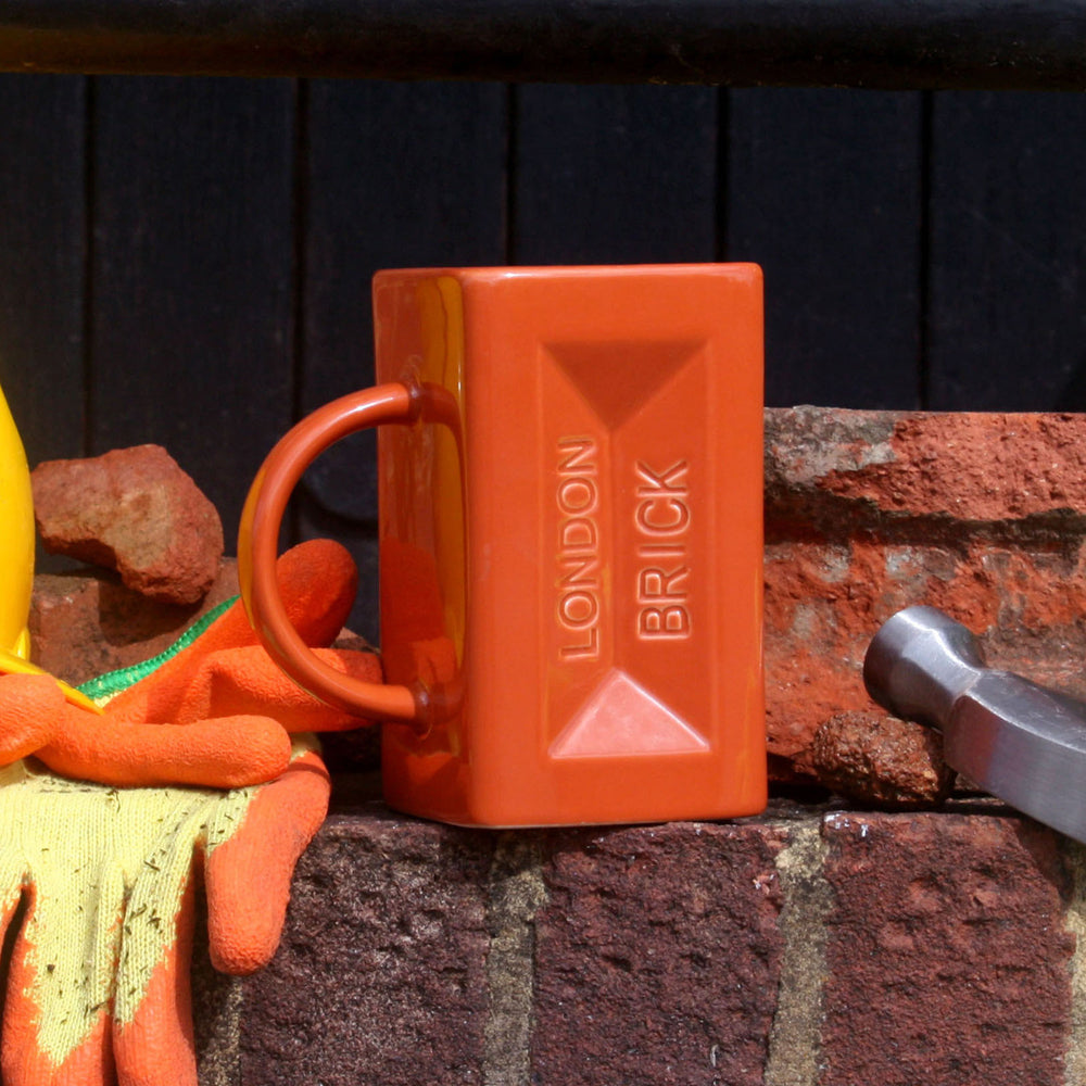 Gift Republic Brick Mug Coffee/Tea Cup w/ Handle - Orange
