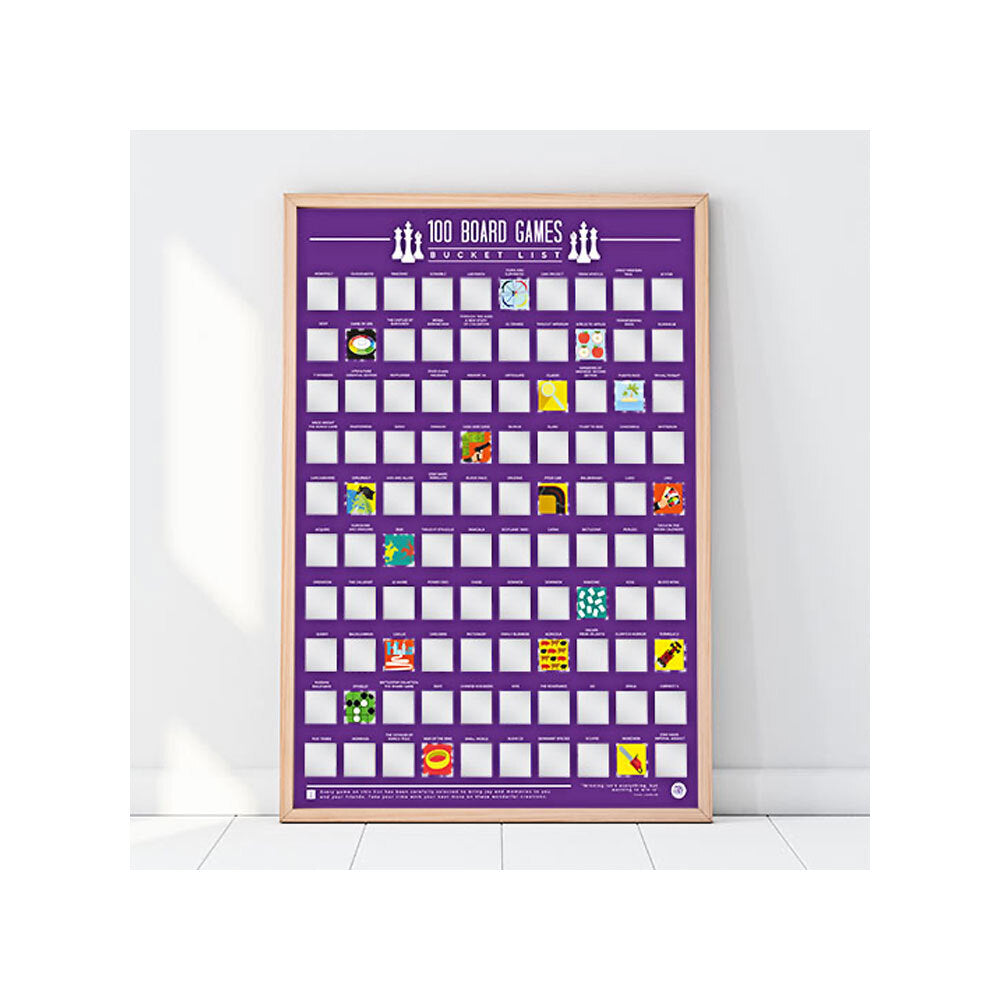 Gift Republic 100 Board Games Scratch-Off Bucket List Poster