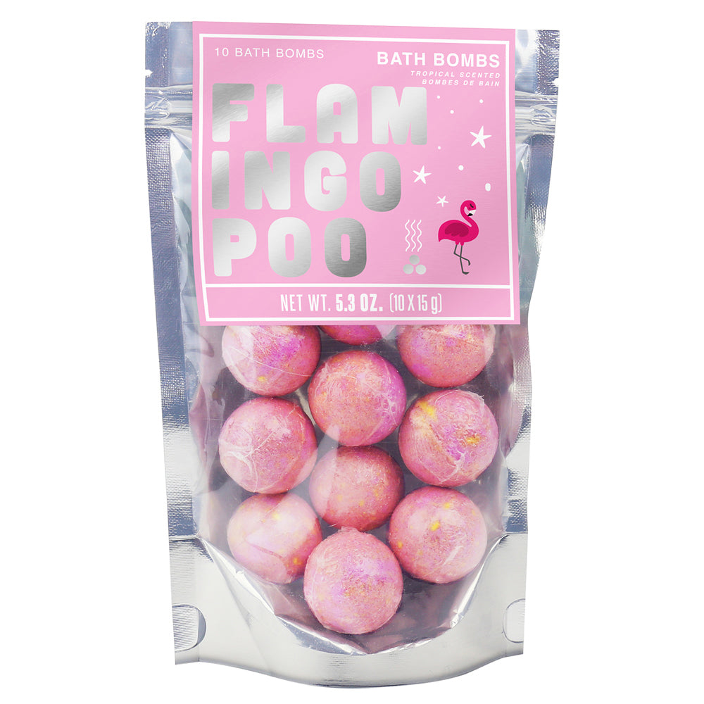 2x 10pc Gift Republic 15g Flamingo Poo Scented Bath Bombs - Tropical
