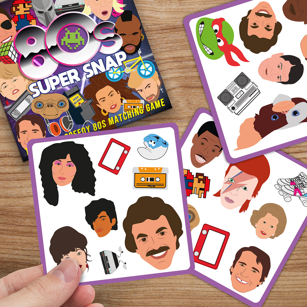 60pc Gift Republic 80s Super Snap Matching Game Cards Set