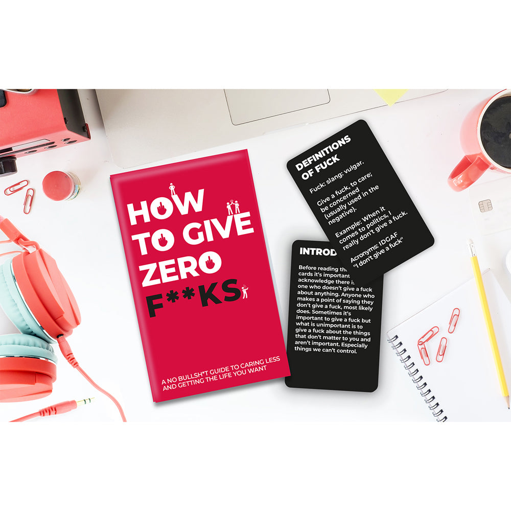 100pc Gift Republic How to Give Zero F*cks Adult Card Game