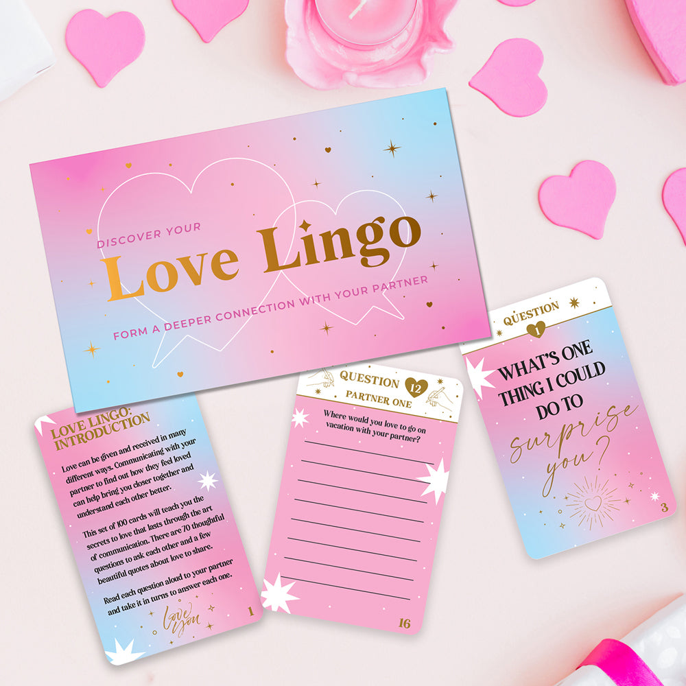 100pc Gift Republic Discover Your Love Lingo Cards Set