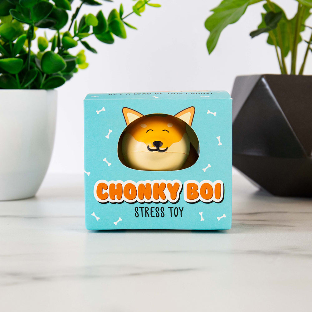 Gift Republic 7cm Chonky Boi Stress Toy Corgi Dog - Orange
