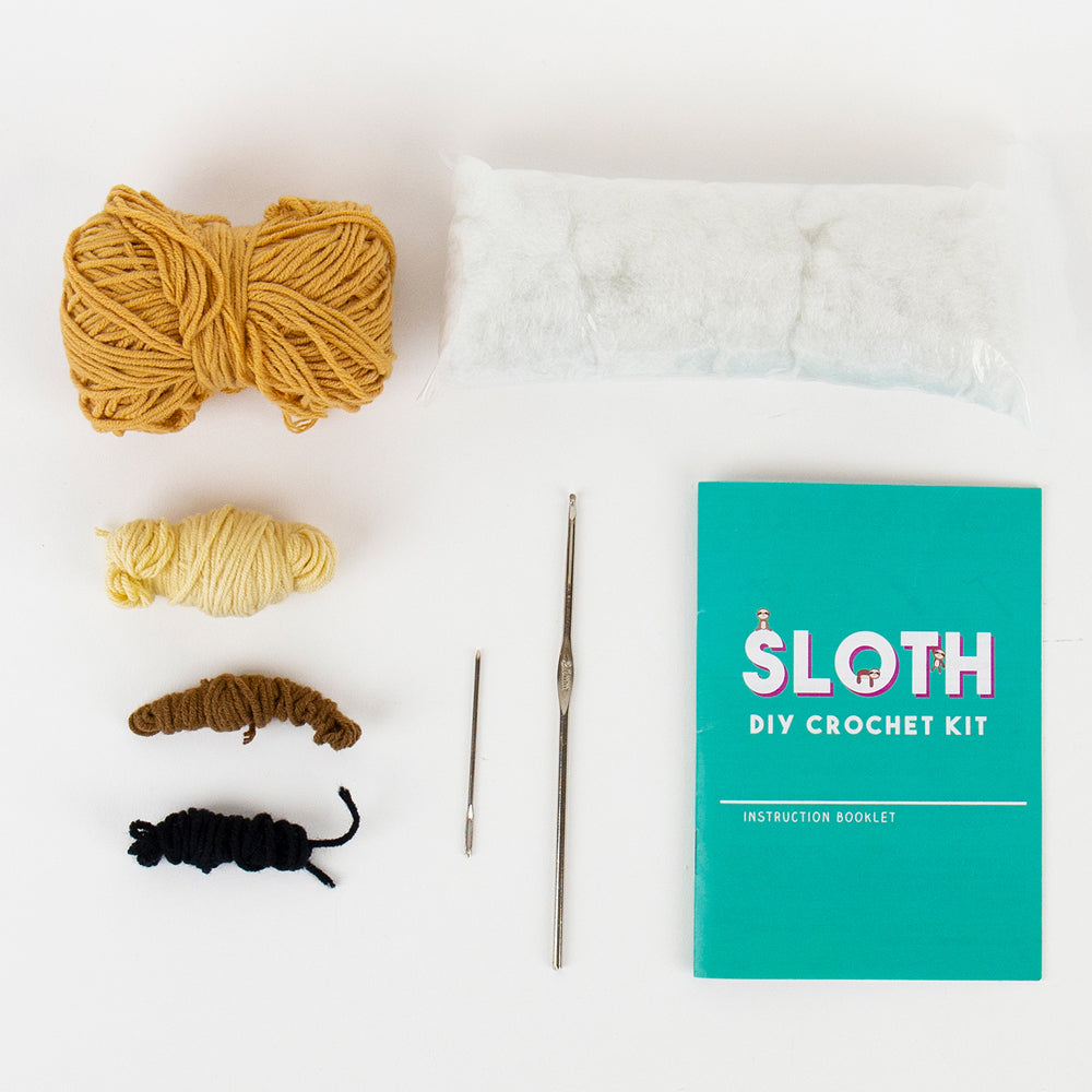 Gift Republic Kawaii Krochet Sloth DIY Crochet Kit