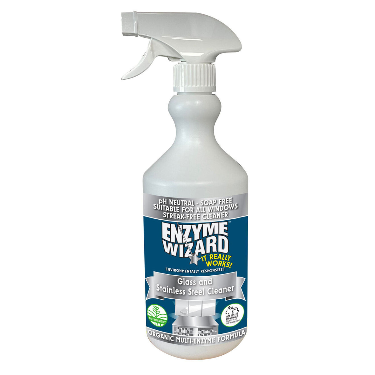 Enzyme Wizard Glass And Stainless Steel Cleaner 750ml