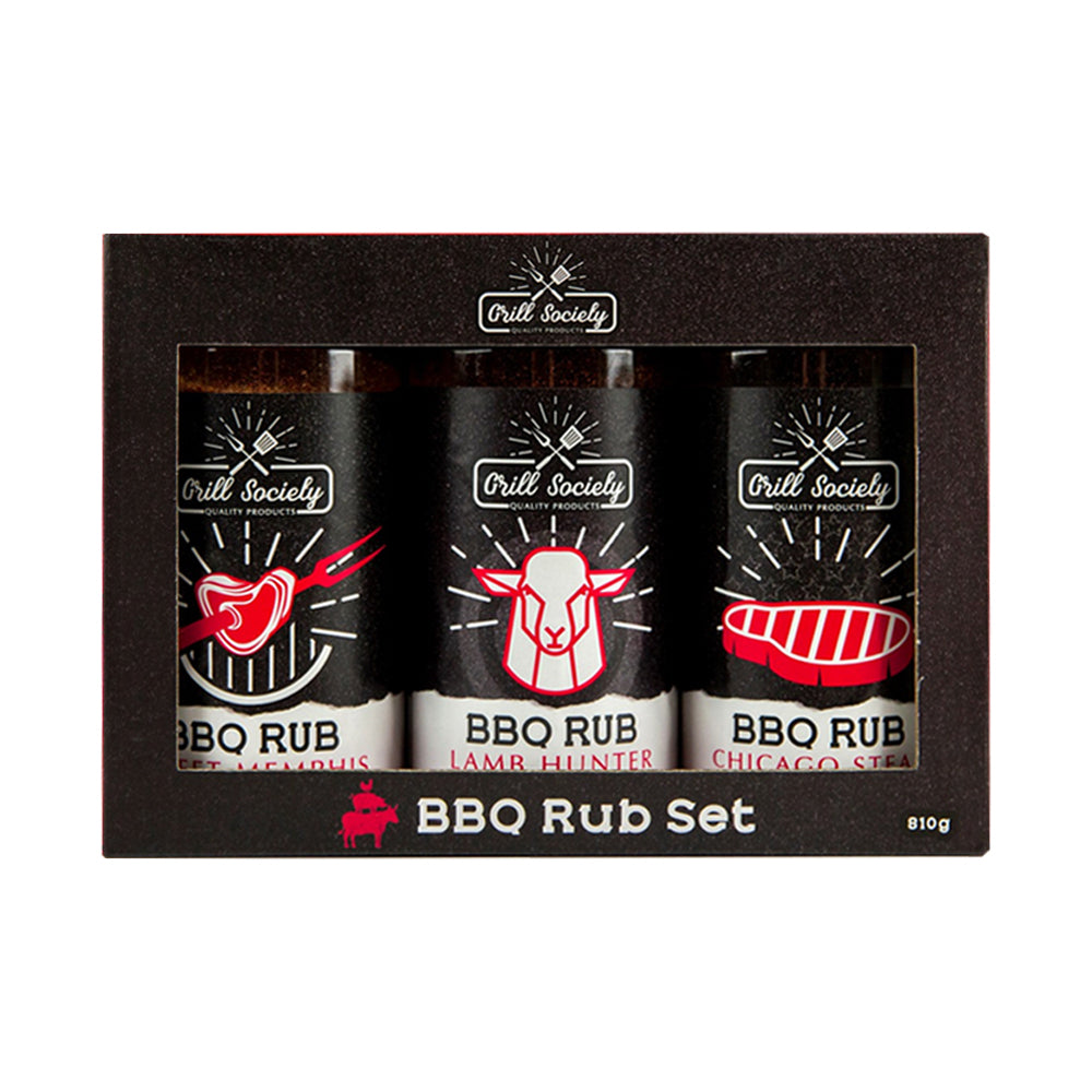 6pc Grill Society BBQ Sauce & Spice Rub Set