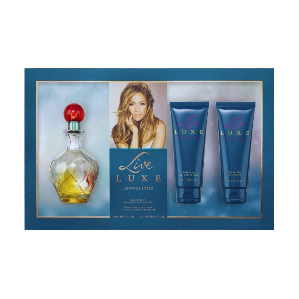 3pc Jennifer Lopez Live Luxe Set EDP Eau de Parfum Body Lotion Shower Gel
