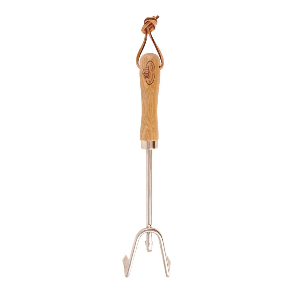 Esschert Design Stainless Steel Hand Rake/Cultivator Gardening Tool Natural