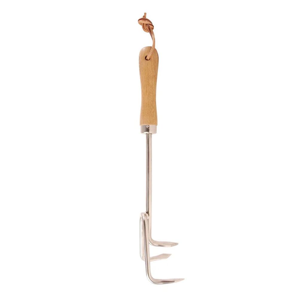 Esschert Design Stainless Steel Hand Rake/Cultivator Gardening Tool Natural