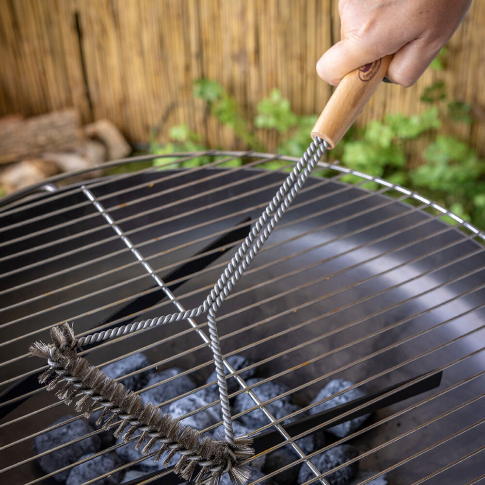 2PK Esschert Design BBQ Cleaning Brush Outdoor Camping Cooking 38.4cm Natural