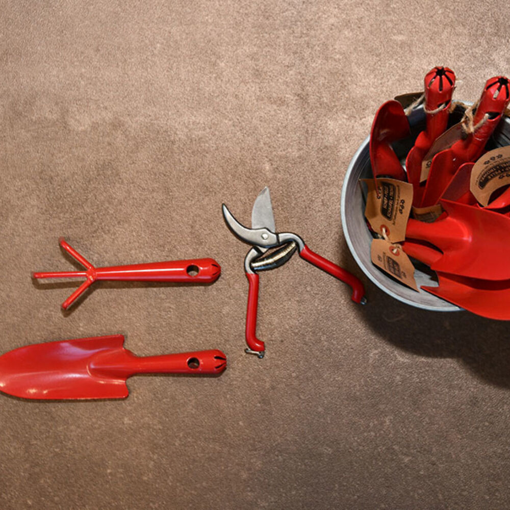 Esschert Design Small Hand Cutting Pruner Iron Gardening Tool 14.2cm Red