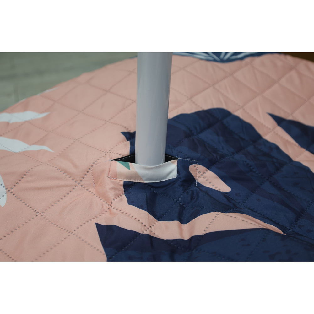 Good Vibes Premium Picnic Mat Blush Palm 200x200cm