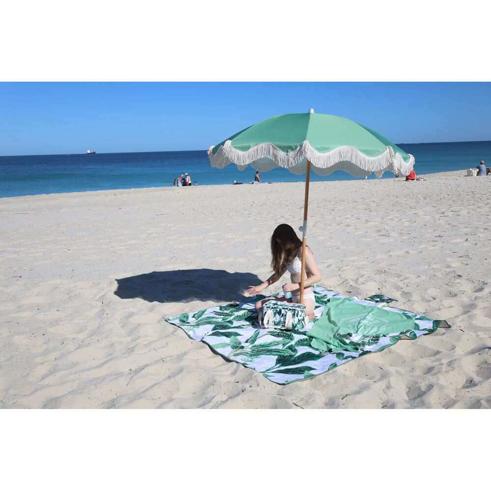 Good Vibes Large Premium Picnic Mat Botanical W/ Carry Bag 200x200cm