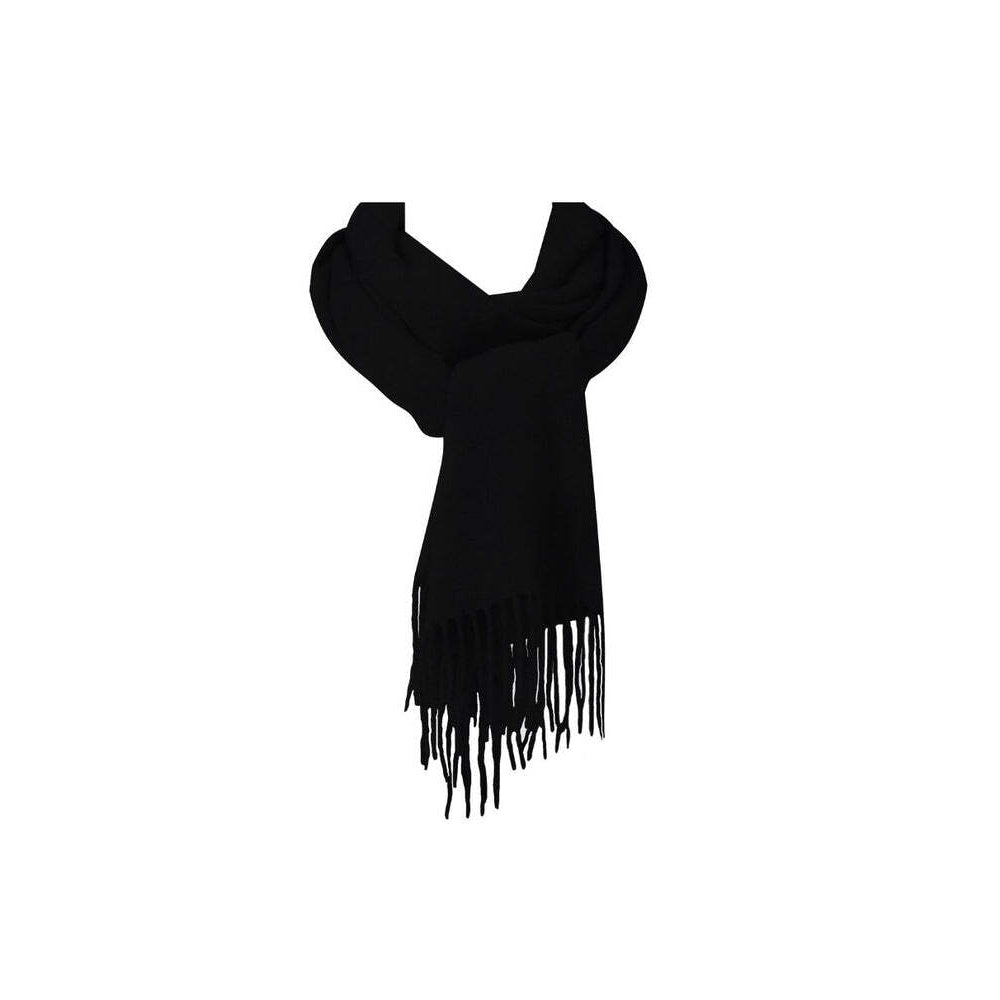 Huxford Grove Alpaca Wool Scarf Neck Wrap 40x190cm - Black