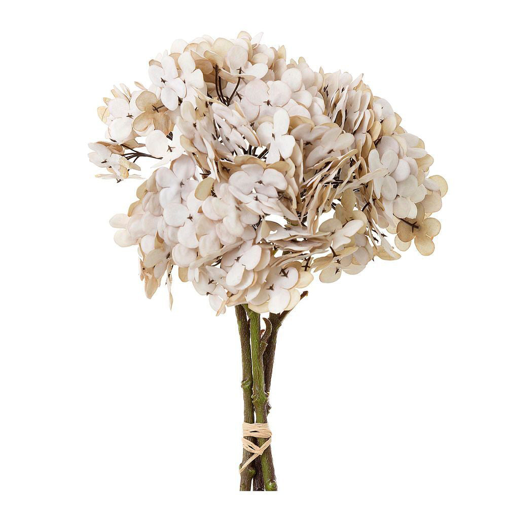 2PK Belle Hydrangea Bundle Bouquet Dry Look 30cm Artificial Plant - Beige