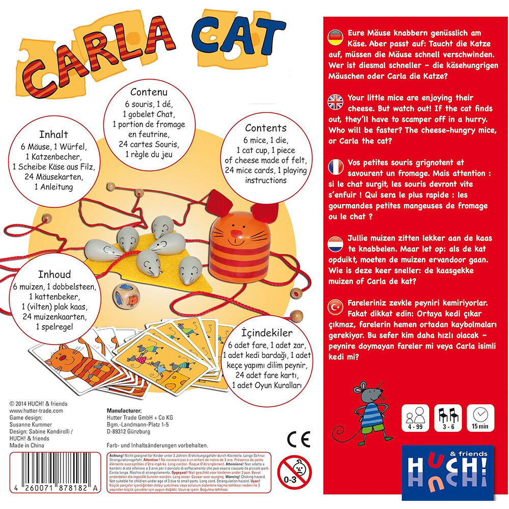 Huch! Carla Cat Light Stratergy Tabletop Board Game Kids Children 4y+