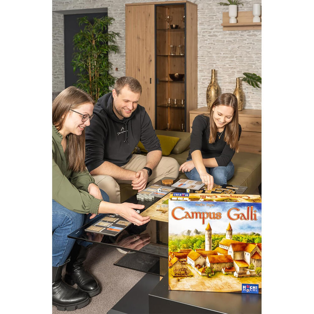 Huch! Campus Galli Tile-Laying Strategy Cooperative Board Game Kids 10y+