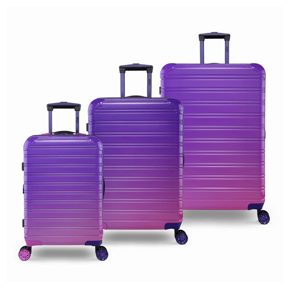 3pc iFly 20/24/28" Wheeled Suitcase Luggage Bag Set - Midnight Berry