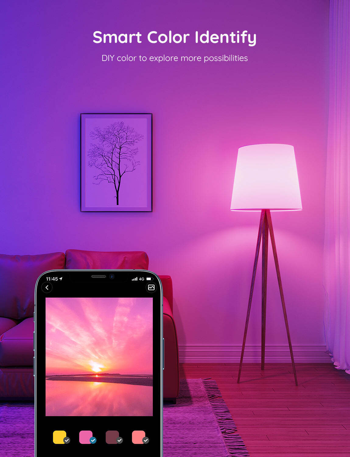 Govee RGBWW WiFi/Bluetooth Smart LED Light Bulb - B22