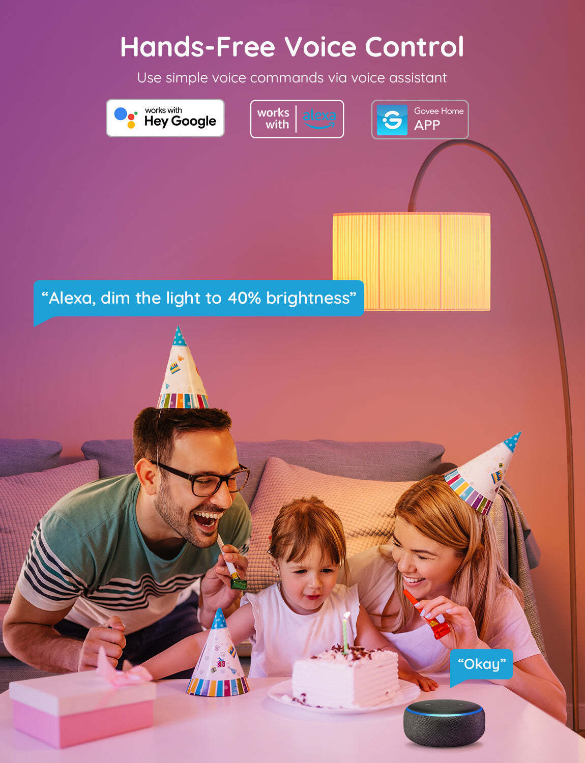 Govee RGBWW WiFi/Bluetooth Smart LED Light Bulb - B22