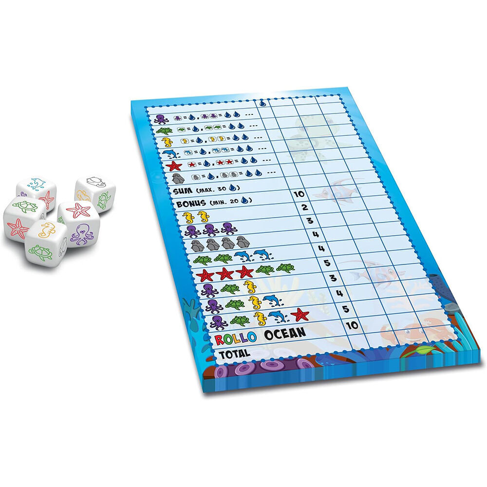 Huch! Rollo Ocean a Yatzee Game Educational Travel Dice Kids Children 4y+