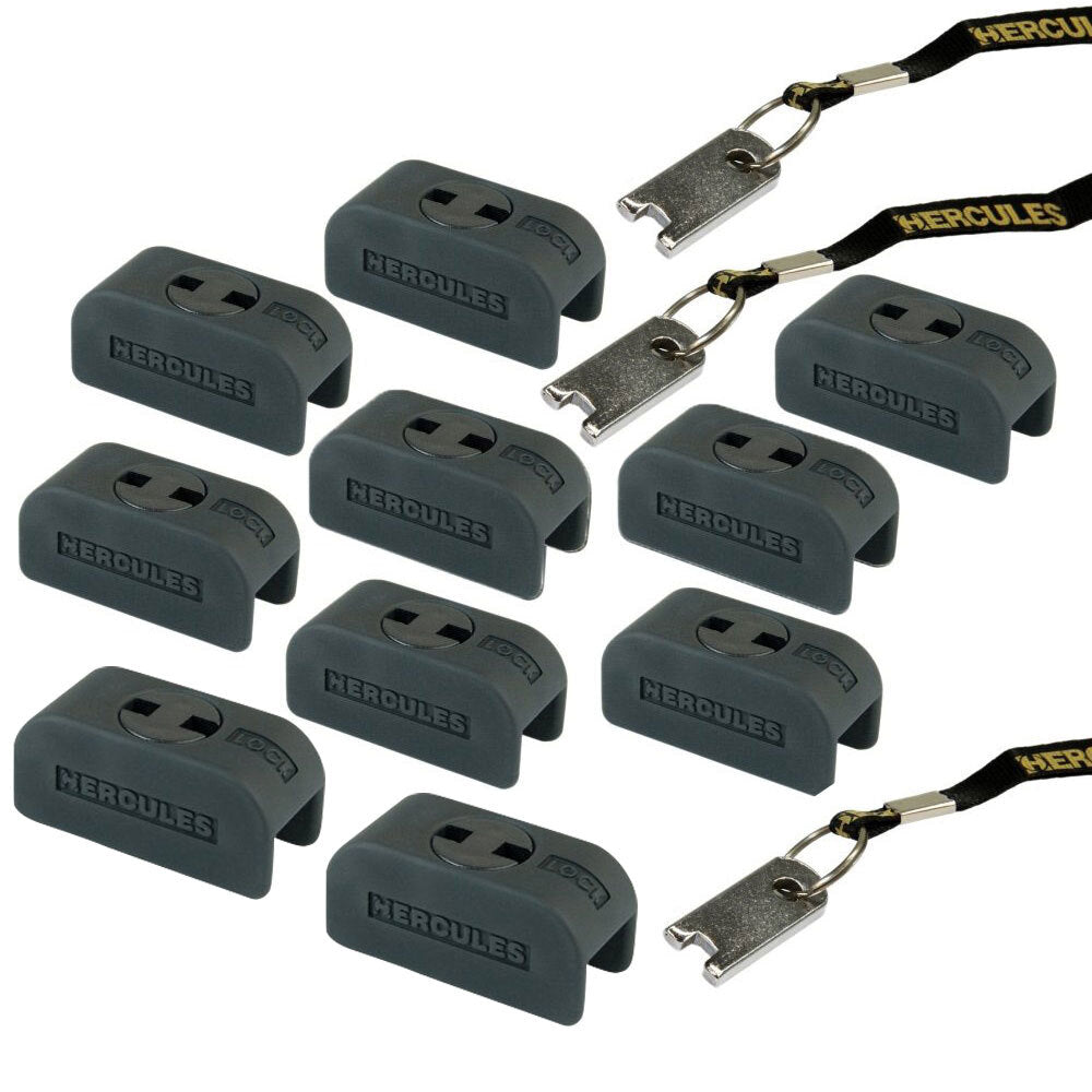 10pc Hercules Guitar Hanger Safety Lock w/ 3 Keys
