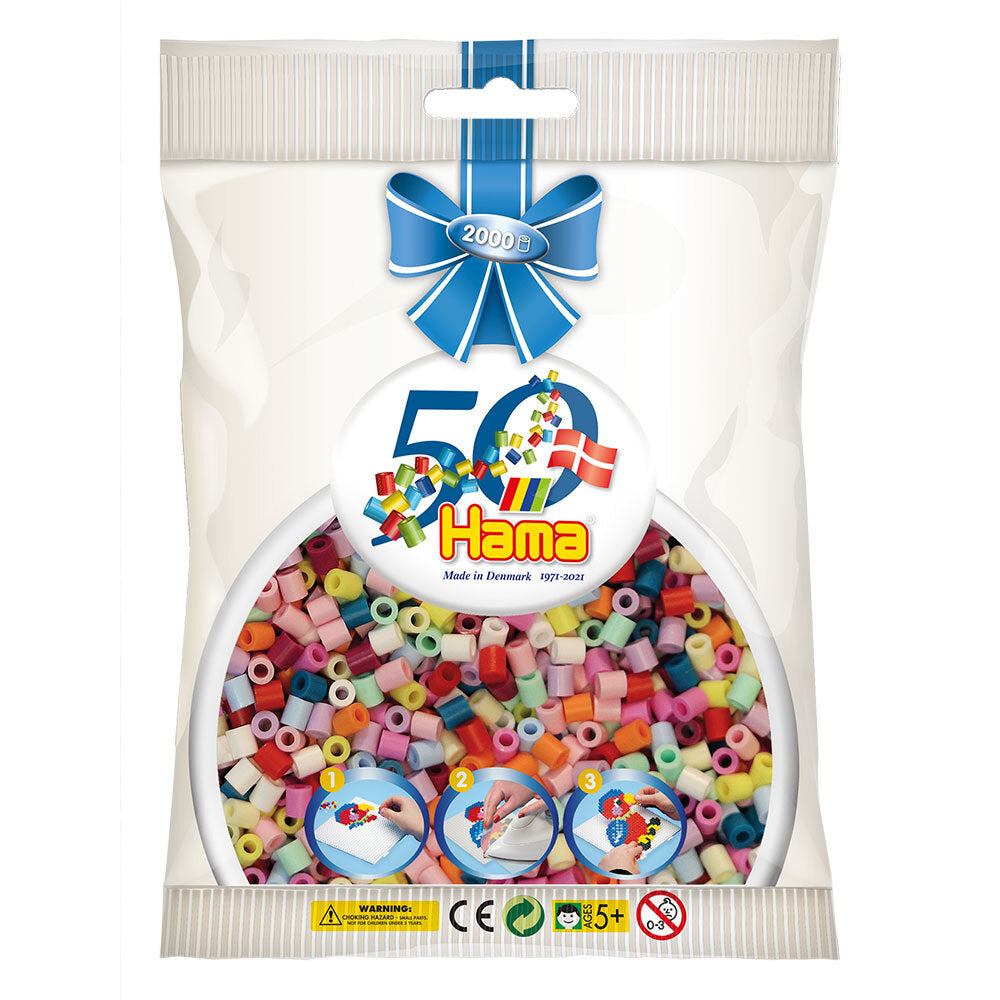 4x 2000pc Hama Assorted Beads 50th Anniversary Edition Kids Toy 5y+