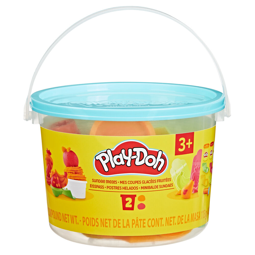 2PK Hasbro Play-Doh Mini Bucket Children's Modeling Set W/ Storage 3Y+ Assorted