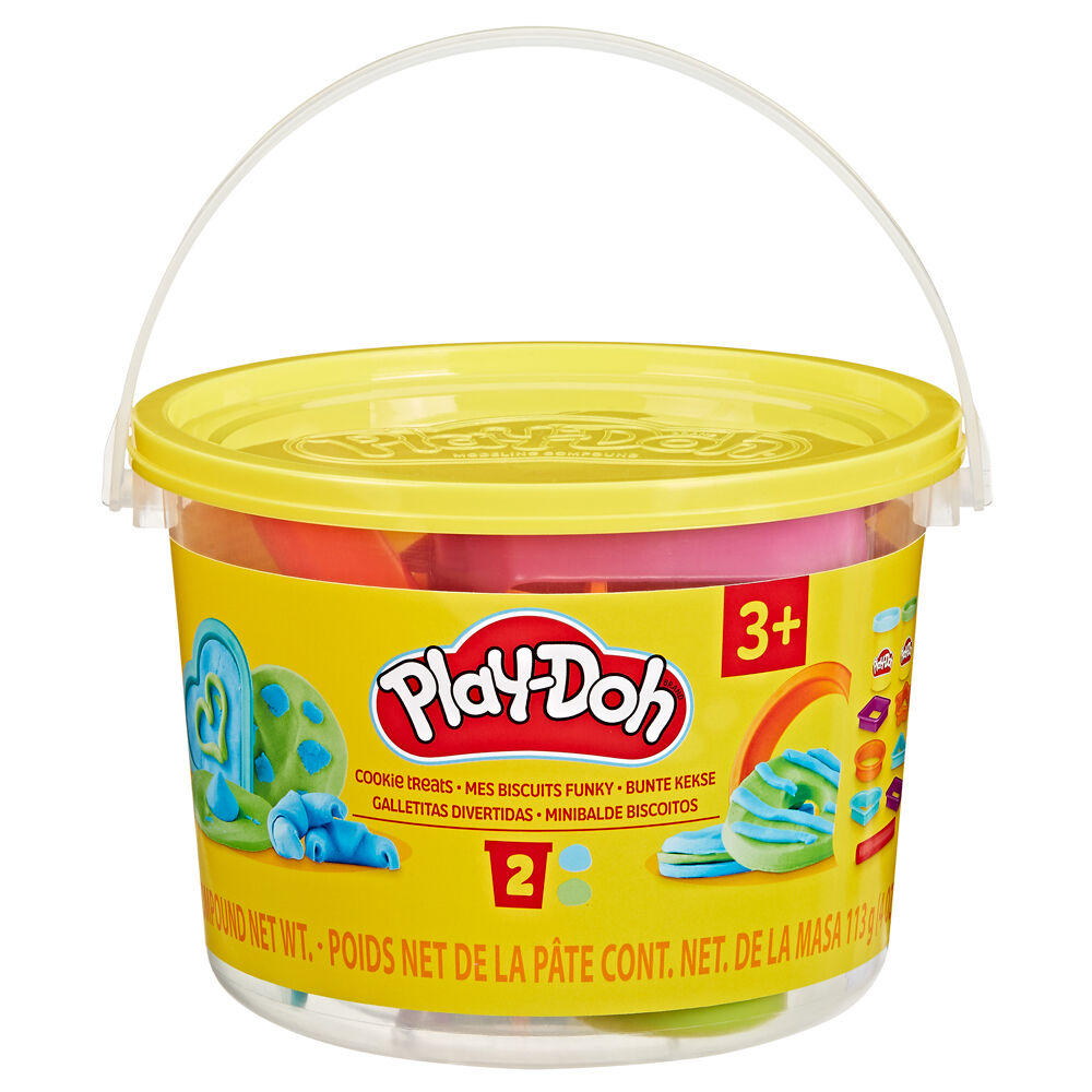 2PK Hasbro Play-Doh Mini Bucket Children's Modeling Set W/ Storage 3Y+ Assorted