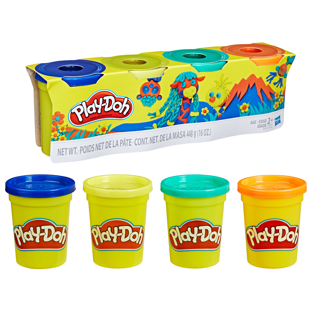 4x 4pc Hasbro Play-Doh Crafting Classic Children's Modelling Set 24M+ Assorted