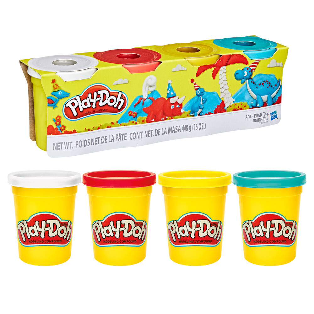 4pc Hasbro Play-Doh Crafting Classic Children's Modelling Set 24M+ Assorted