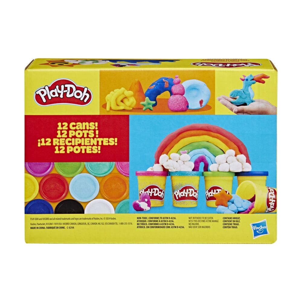 4PK Play-Doh Bright Delights Multicolour Kids Arts & Crafts Set 3y+ 12 Colours
