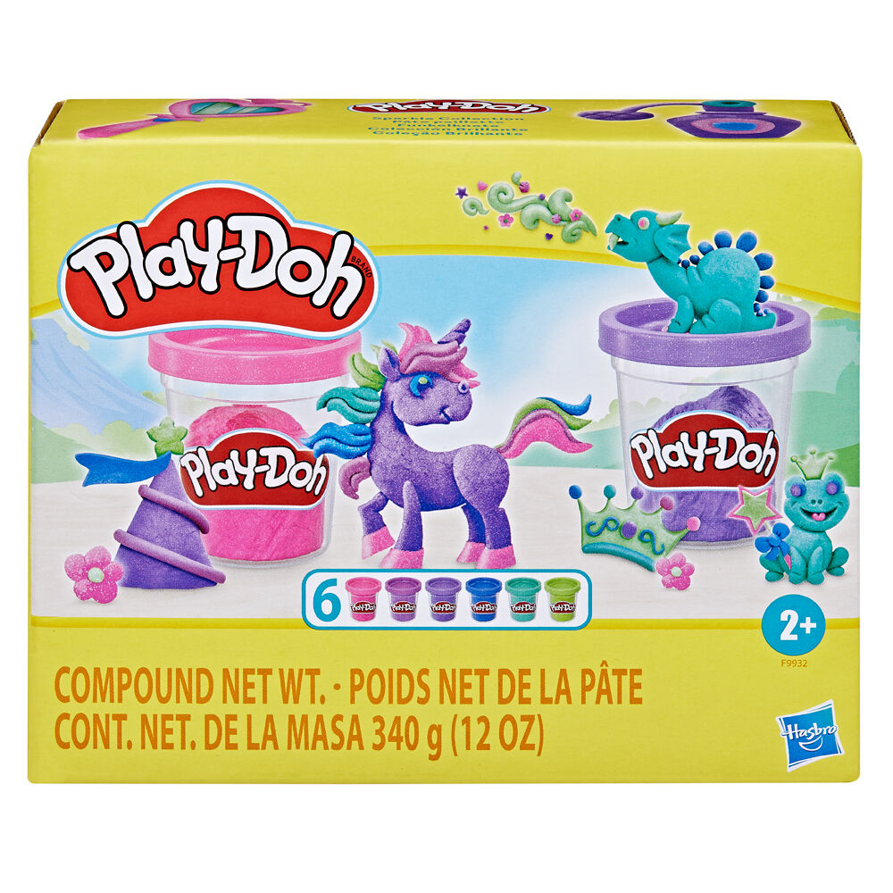 2x 6pc Hasbro Play-Doh Sparkle Collection Children's Modelling Set 3Y+
