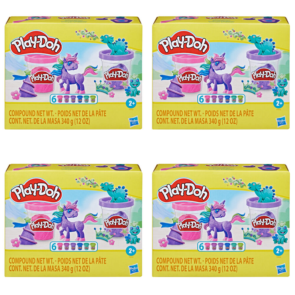 4x 6pc Hasbro Play-Doh Sparkle Collection Children's Modelling Set 3Y+