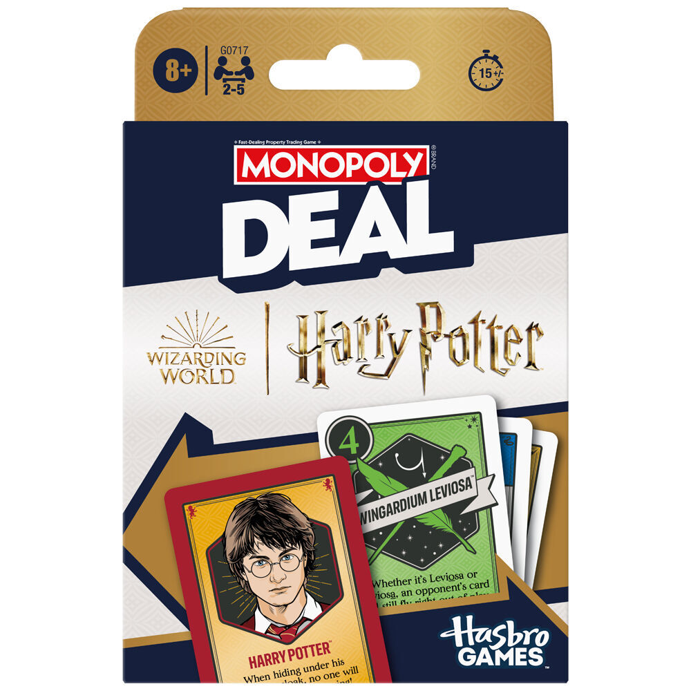 4PK Hasbro Monopoly Deal Harry Potter Edition Family Card Game 6+