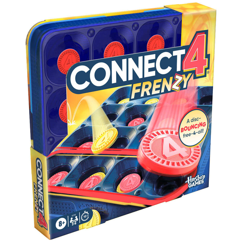 Hasbro Connect 4 Frenzy Fast Action Family Board Game Kids Playtime Fun Set 8y+