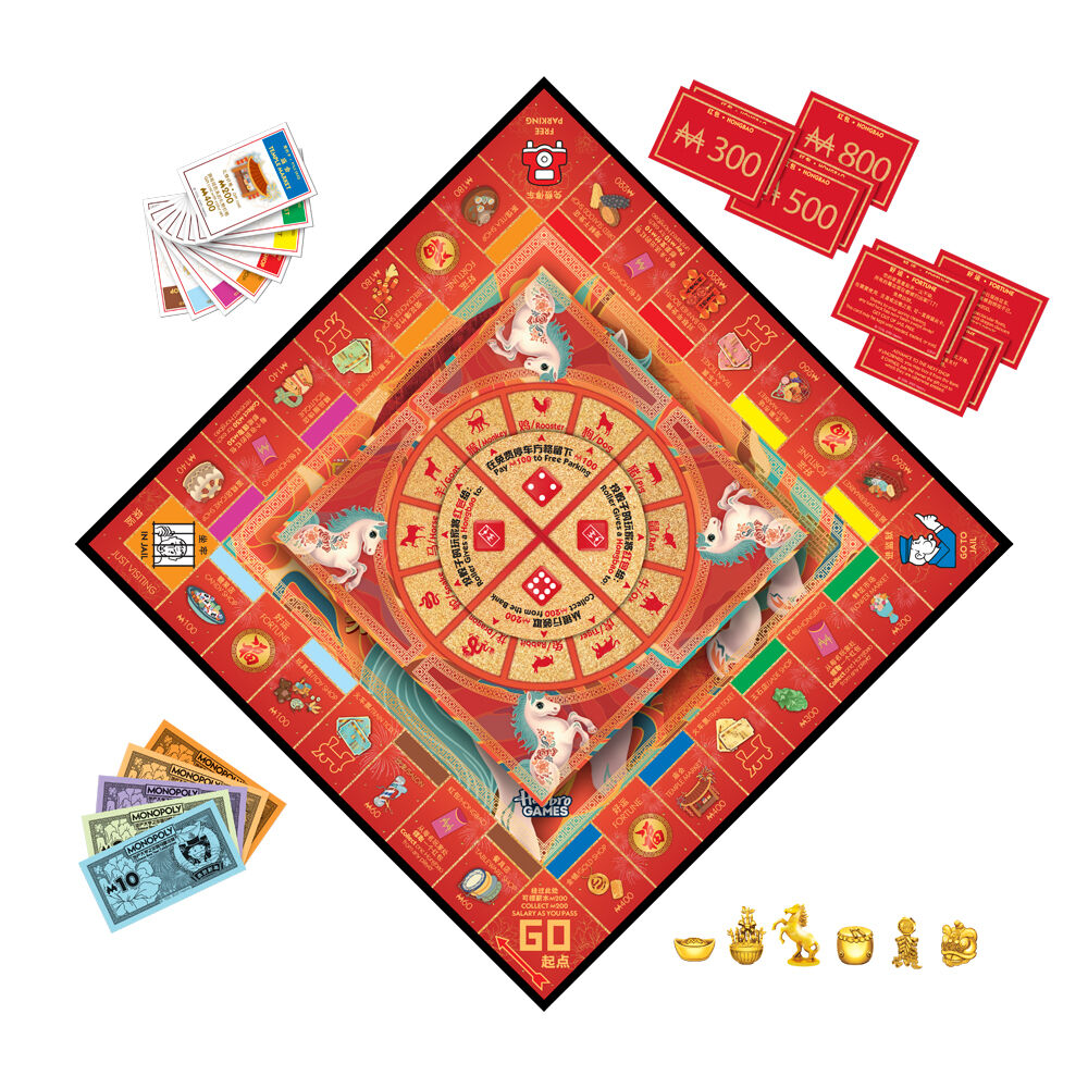 Hasbro Monopoly Lunar New Year Horse Board Game Family Fun Edition Kids 8y+