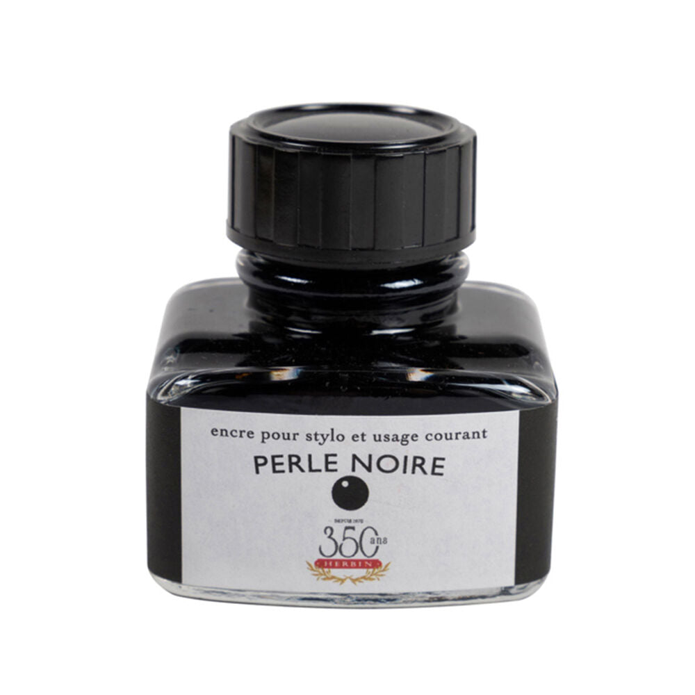 2PK Herbin Writing & Drawing Water-Based Natural Dyes Ink 30ml Black Pearl