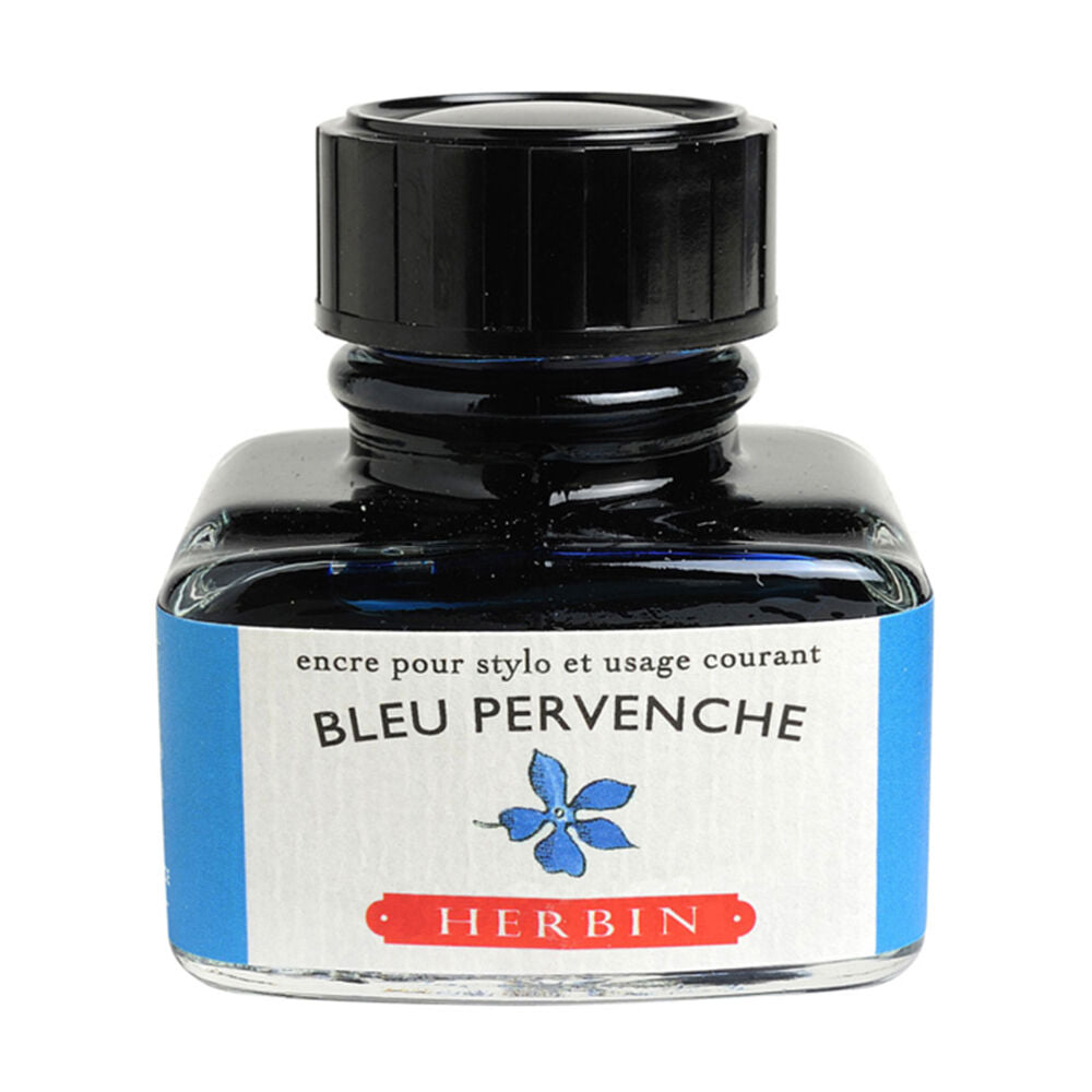 2PK Herbin Writing & Drawing Water-Based Natural Dyes Ink 30ml Periwinkle