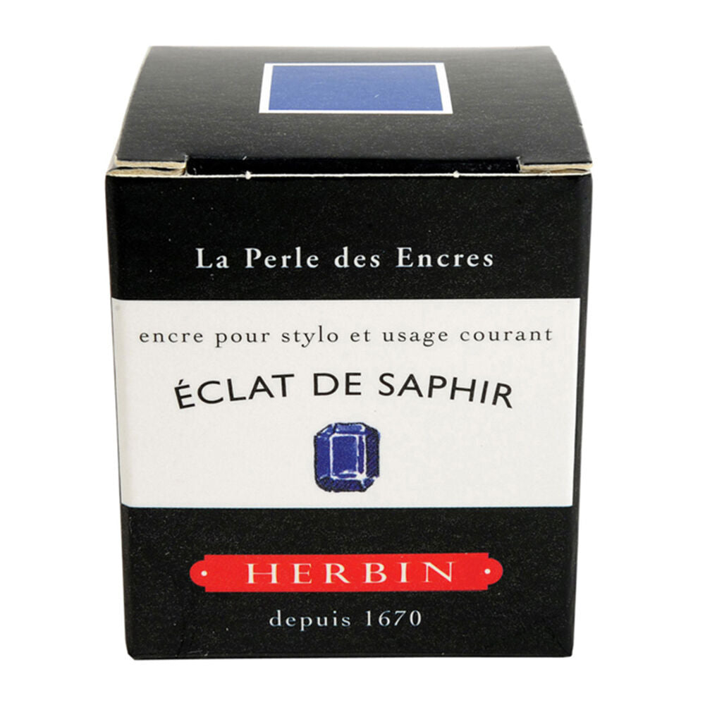 2PK Herbin Writing & Drawing Water-Based Natural Dyes Ink 30ml Sapphire Blue