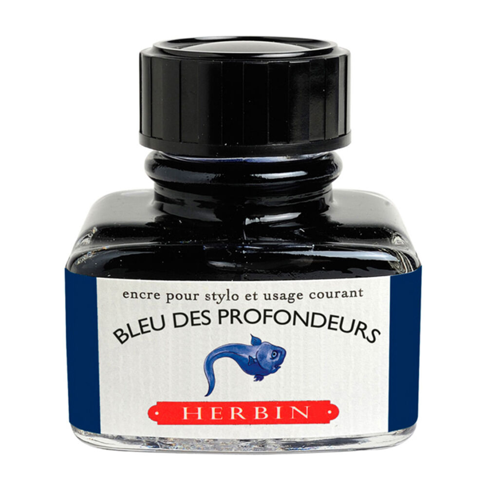 2PK Herbin Writing & Drawing Water-Based Natural Dyes Ink 30ml Deep Blue