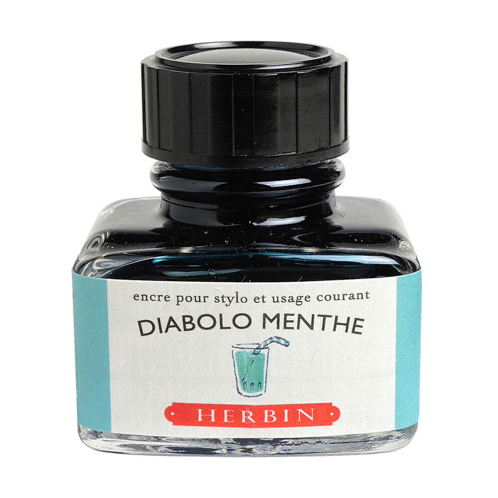 2PK Herbin Writing & Drawing Water-Based Natural Dyes Ink 30ml Mint Green