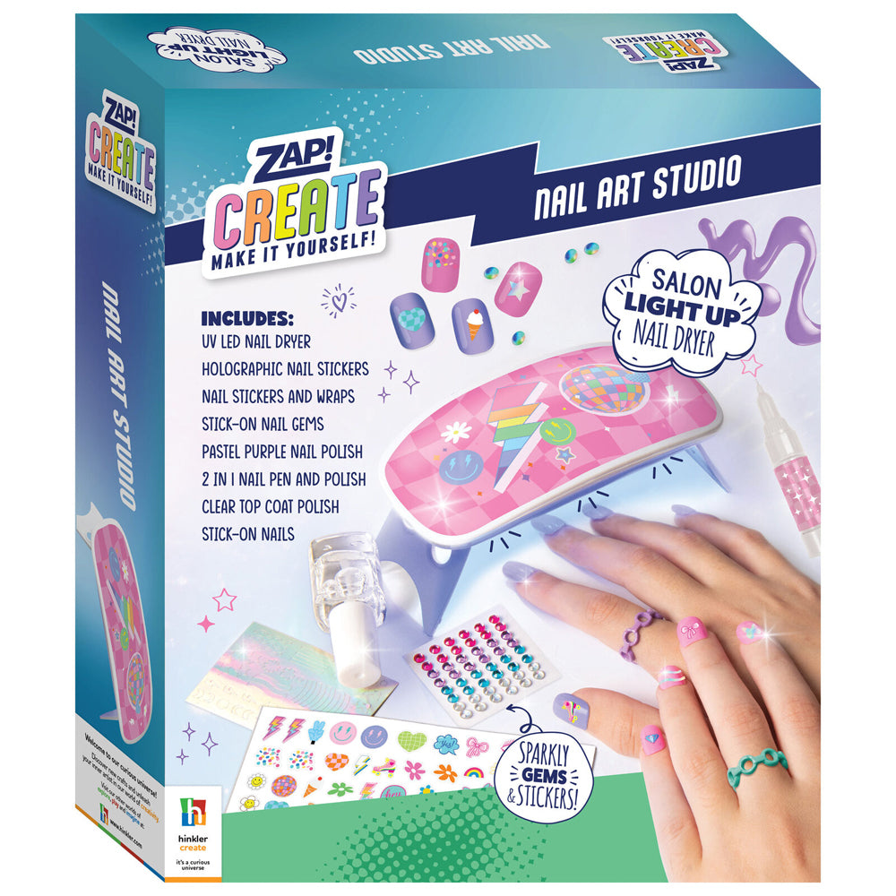 2PK Zap! Create Nail Art Studio 29x24cm Kids Craft Kit 8y+