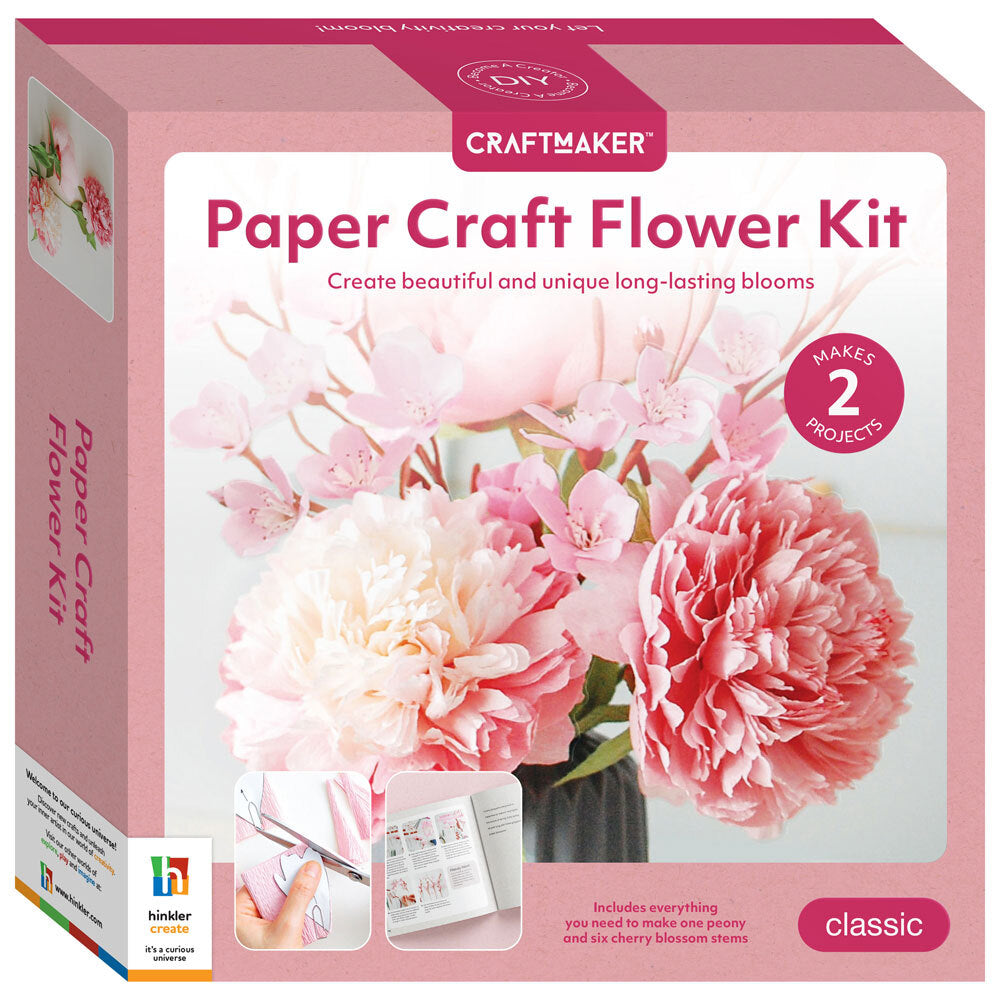 2PK Craft Maker Paper Flowers Specialised Crafting Kit Box Set