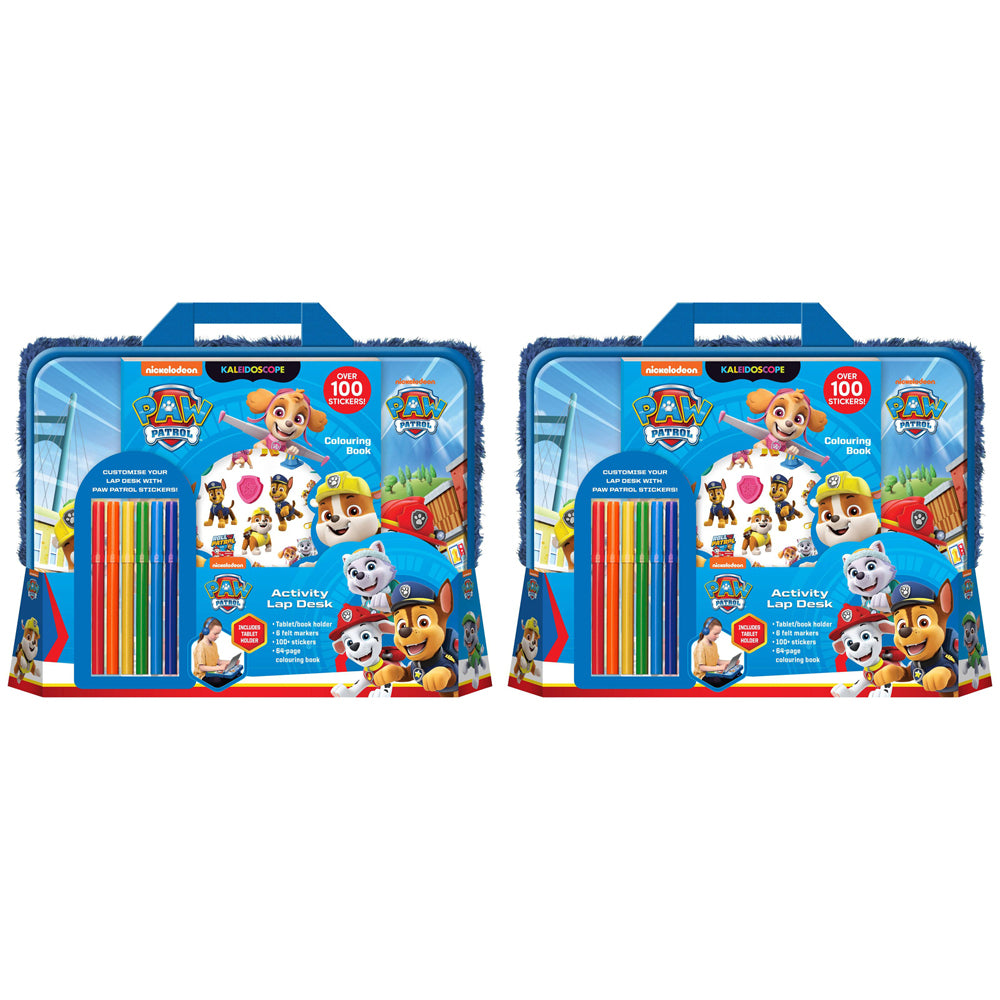 2PK Kaleidoscope Paw Patrol Kids 26x33cm Activity Lap Desk 3y+