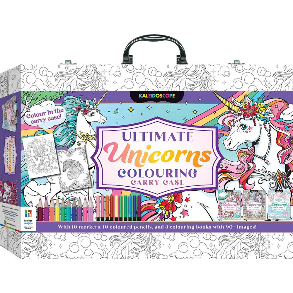 Kaleidoscope Ultimate Unicorns Kids Colouring Carry Case 6y+